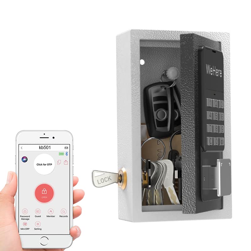 Amazon.co.jp: WeHere キーロックボックス 壁取り付け、スマートロック